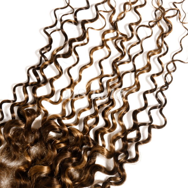 Water Wave #4/27 Highlight Virgin Human Hair 4x4 13x4 Transparent Lace Closure/Frontal - Image 4